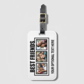 Beste vrienden, aangepaste foto's, tekst en kleur bagagelabel (Voorkant (verticaal))