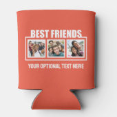 Beste vrienden, aangepaste foto's, tekst en kleur blikjeskoeler (Achterkant)