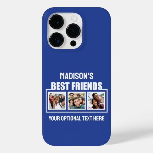 Beste vrienden, aangepaste foto's, tekst en kleur Case-Mate iPhone case (Achterkant)