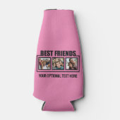 Beste vrienden, aangepaste foto's, tekst en kleur flesjeskoeler (Voorkant)