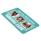 Beste vrienden, aangepaste foto's, tekst en kleur magneet (Rechterzijde)