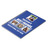 Beste vrienden, aangepaste foto's, tekst en kleur notitieboek (Linkerzijde)