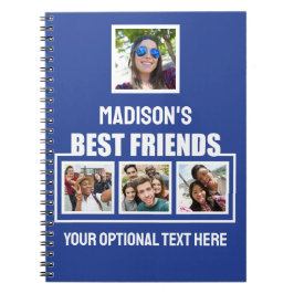 Beste vrienden, aangepaste foto's, tekst en kleur notitieboek