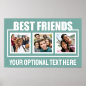 Beste vrienden, aangepaste foto's, tekst en kleur poster (Voorkant)