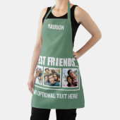 Beste vrienden, aangepaste foto's, tekst en kleur schort (Insitu)