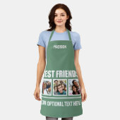 Beste vrienden, aangepaste foto's, tekst en kleur schort (Gedragen)