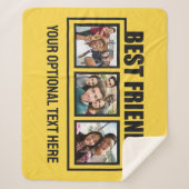 Beste vrienden, aangepaste foto's, tekst en kleur sherpa deken (Voorkant)