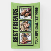 Beste vrienden, aangepaste foto's, tekst en kleur spandoek (Verticaal)