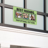 Beste vrienden, aangepaste foto's, tekst en kleur spandoek (Buitenkant Gebouw)