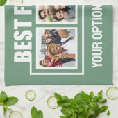 Beste vrienden, aangepaste foto's, tekst en kleur theedoek (Gevouwen)