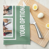 Beste vrienden, aangepaste foto's, tekst en kleur theedoek (Quarter Fold)