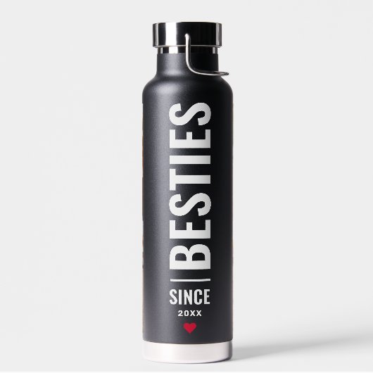 Beste vrienden Aangepaste Initialen 4 Foto BFF W Waterfles (Links)