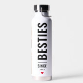 Beste vrienden Aangepaste Initialen 4 Foto BFF Waterfles (Links)