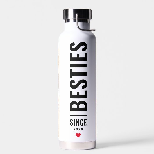 Beste vrienden Aangepaste Initialen 4 Foto BFF Waterfles (Links)