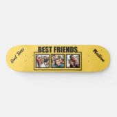 Beste vrienden, aangepaste naam, foto's en kleur persoonlijk skateboard (Horizontaal)