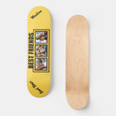 Beste vrienden, aangepaste naam, foto's en kleur persoonlijk skateboard (Voorkant)