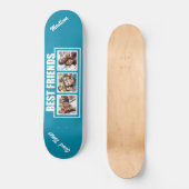 Beste vrienden, aangepaste naam, foto's en kleur persoonlijk skateboard (Voorkant)