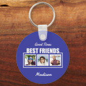Beste vrienden, aangepaste naam, foto's en kleur sleutelhanger (Achterkant)