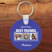 Beste vrienden, aangepaste naam, foto's en kleur sleutelhanger (Voorkant)