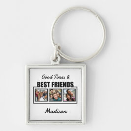 Beste vrienden, aangepaste naam, foto's en kleur sleutelhanger