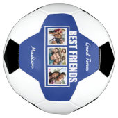 Beste vrienden, aangepaste naam, foto's en kleur voetbal (Gedraaid)