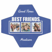 Beste vrienden, aangepaste naam, foto's en kleur voetbal (Enkel)