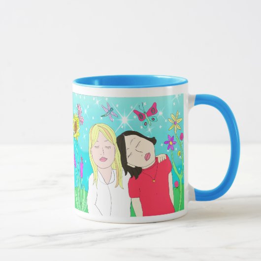 Beste Vrienden Altijd Folk Art Mok (Rechts)