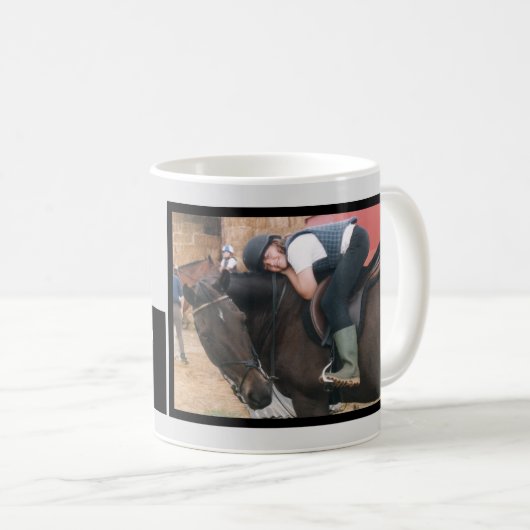 Beste vrienden altijd ik en mijn paard grijs zwart koffiemok (Voorkant rechts)