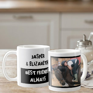 Beste vrienden altijd ik en mijn paard grijs zwart koffiemok