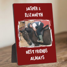 Beste vrienden altijd paard foto bordeauxrood en w