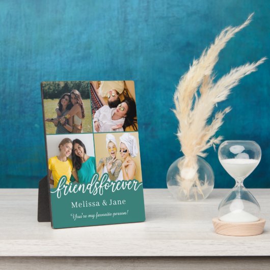 beste vrienden altijd schattig 4 foto ' s collage  fotoplaat (Zijkant)