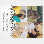 beste vrienden altijd schattig 4 foto's collage Bl Fleece Deken (Voorkant (Horizontaal))