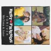 beste vrienden altijd schattig 4 foto's collage Bl Fleece Deken (Voorkant (Horizontaal))