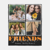 beste vrienden altijd schattig 4 foto's collage Bl Fleece Deken (Voorkant)