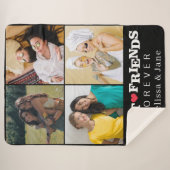 beste vrienden altijd schattig 4 foto's collage Bl Sherpa Deken (Voorkant (horizontaal))