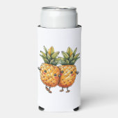 Beste Vrienden Ananas Kawaii Fruit Zomer Seltzer Blikjeskoeler (Seltzer Voorkant)