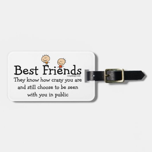 Beste vrienden bagagelabel (Voorkant horizontaal)
