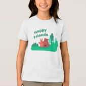 Beste Vrienden Beer en Konijn Tri-Blend Shirt (Voorkant)