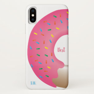 Beste vrienden "Beste" helft Donut Illustratie Case-Mate iPhone Case