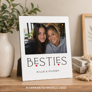 Beste Vrienden Beste Vriendin Hart Typografie Foto Fotoplaat