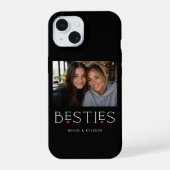 Beste Vrienden Beste Vriendin Hart Typografie Zwar iPhone 15 Case (Achterkant)