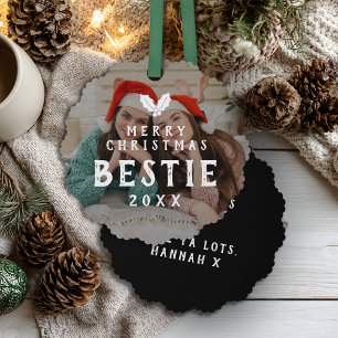 Beste vrienden beste vriendin kerst foto aandenken ornament kaart