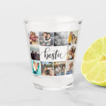 Beste vrienden Bestie 10 foto handgeschreven moder Shot Glas<br><div class="desc">Laat de onbreekbare vriendschapsband zien met ons 'Besties Forever shot glass!</div>