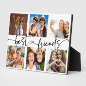 Beste vrienden Bestie Fotocollage Trendy Script Fotoplaat (Zijkant)