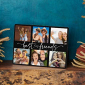 Beste vrienden Bestie Fotocollage Trendy Script Fotoplaat