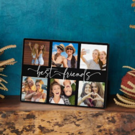 Beste vrienden Bestie Fotocollage Trendy Script Fotoplaat