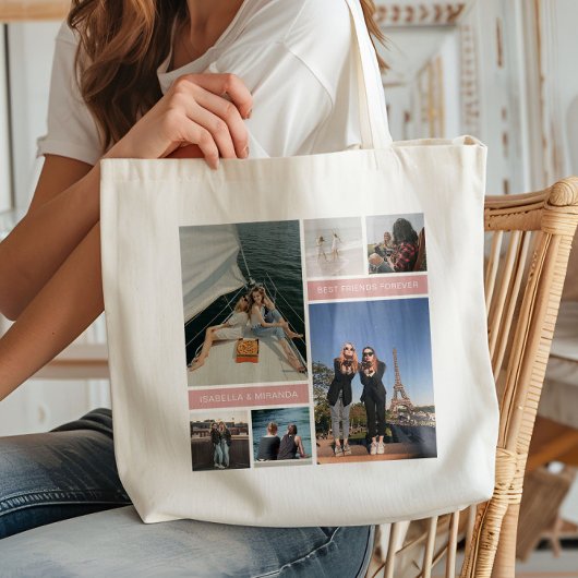 Beste Vrienden Besties 6 Fotocollage Tote Bag