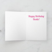 Beste vrienden Besties BFF Birthday Voeg fotonamen Kaart (Binnen)