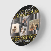 Beste Vrienden Besties Fotocollage BFF Keepsake Ronde Klok (Hoek)