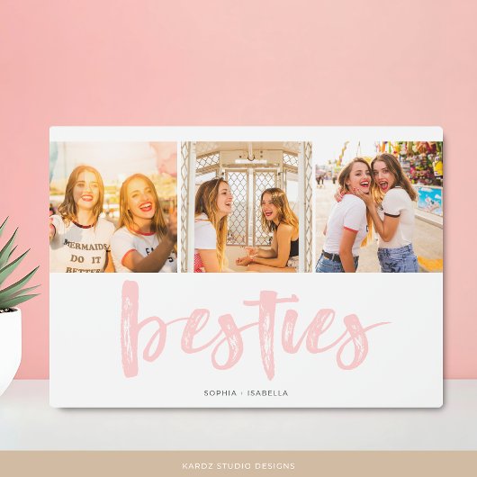 Beste Vrienden Besties Fotocollage Plaque Fotoplaat